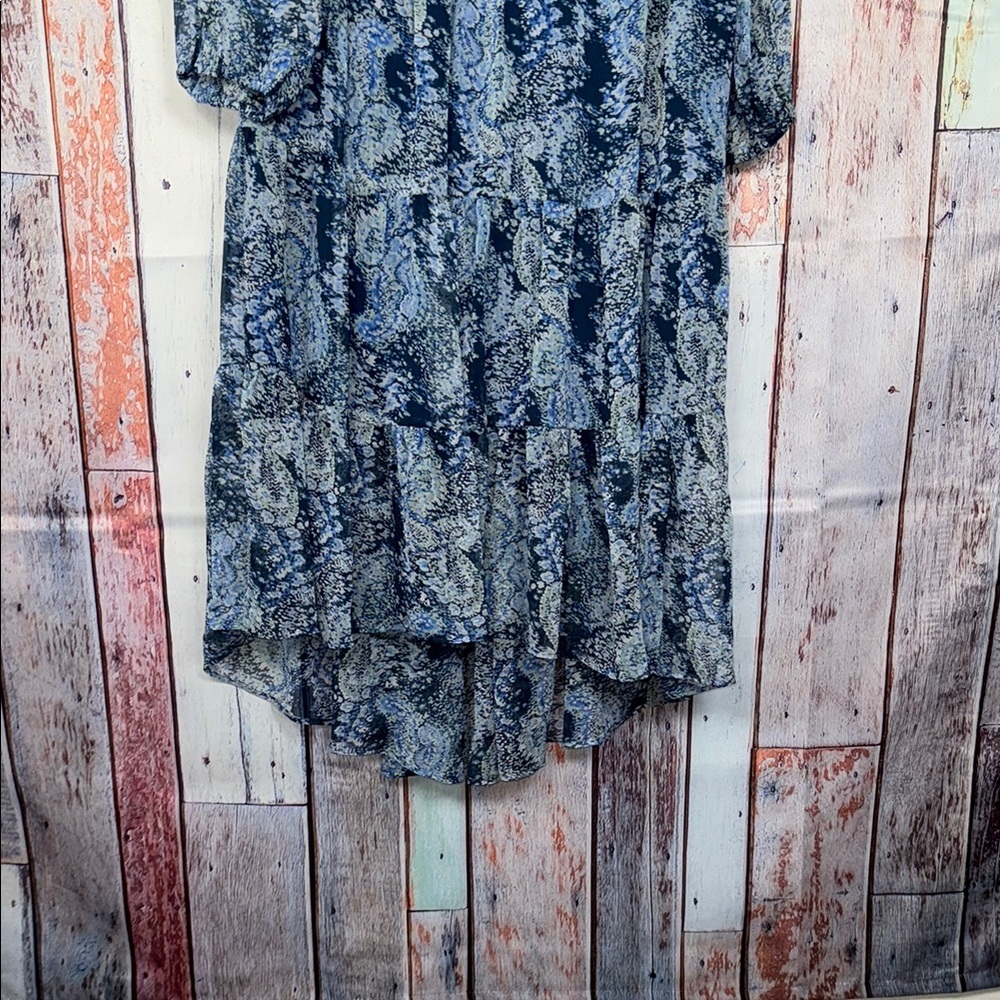 NWT Joie Blue Parisian Paisley Women's Dress Maxi Tiered‎ Length Large - Picture 6 of 11